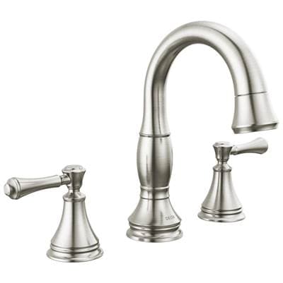 Delta Faucet CassidyE Two Handle Widespread Pull Down Bathroom Faucet - Stainless