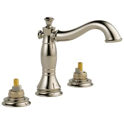 Delta Faucet CassidyE Two Handle Widespread Bathroom Faucet - Less Handles - Polished Nickel