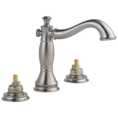 Delta Faucet CassidyE Two Handle Widespread Bathroom Faucet - Less Handles - Stainless
