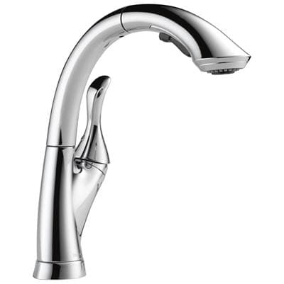 Delta Faucet LindenE Single Handle Pull-Out Kitchen Faucet - Chrome