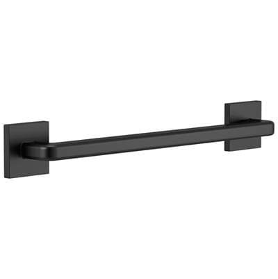 Delta Faucet BathSafety Angular Modern Decorative ADA Grab Bar | 18" - Matte Black