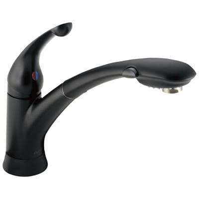Delta Faucet Signature Pullouts Single Handle Pull-Out Kitchen Faucet - Black