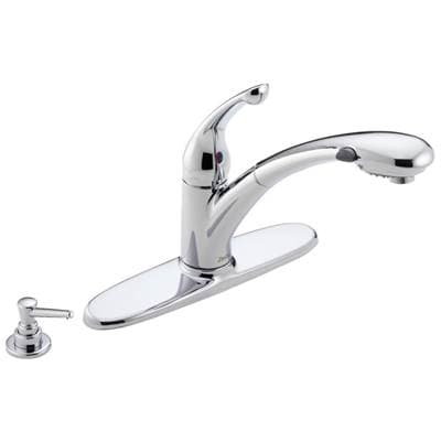 Delta Faucet Signature Pullouts Single Handle Pull-Out Kitchen Faucet - Chrome