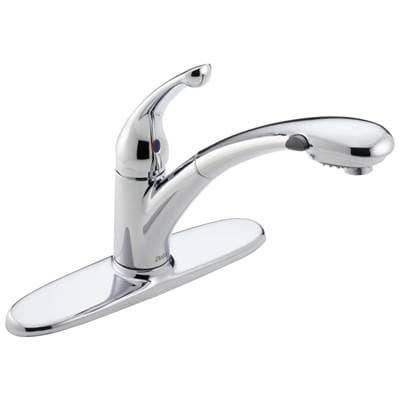Delta Faucet Signature Pullouts Single Handle Pull-Out Water-Efficient Kitchen Faucet - Chrome