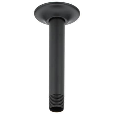 Delta Faucet Universal Showering Components Shower Arm & Flange - 6'' Ceiling Mount - Matte Black