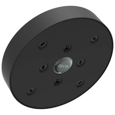 Delta Faucet Universal Showering Components H2OKineticSingle-Setting Raincan Shower Head - Matte Black