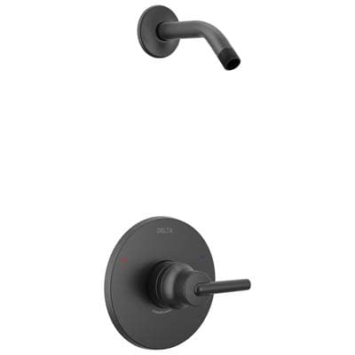Delta Faucet ModernE Monitor 14 Series Shower Trim - Less Head - Matte Black