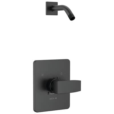 Delta Faucet ModernE Monitor 14 Series Shower Trim - Less Head - Matte Black