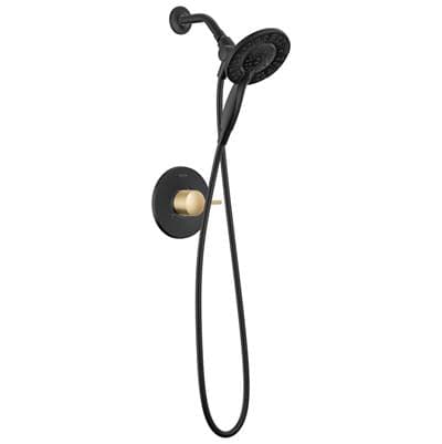 Delta Faucet AlbionE Monitor 14 Series Shower Only Trim Only with In2ition Hand Shower - Matte Black With Champagne Bronze