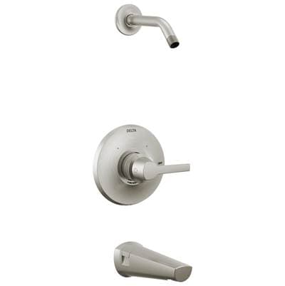 Delta Faucet GaleonE 14 Series Tub & Shower Trim - Less Head - Lumicoat Stainless