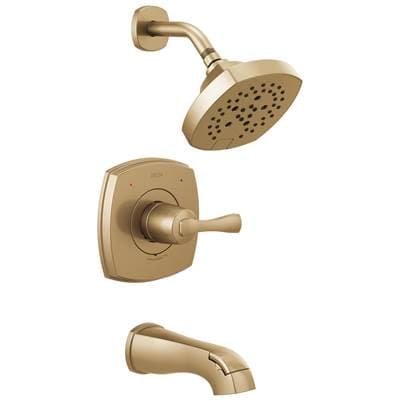 Delta Faucet Stryke 14 Series Tub and Shower - Lumicoat Champagne Bronze