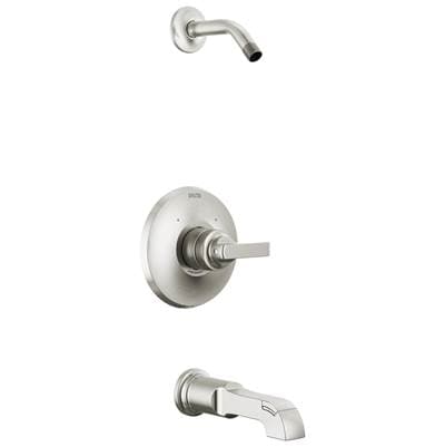 Delta Faucet TetraE Monitor 14 Series Tub & Shower Trim - Less Head - Lumicoat Stainless