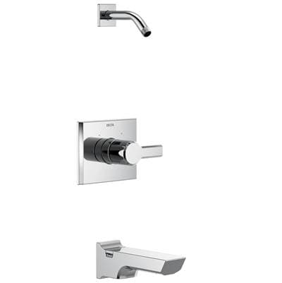 Delta Faucet PivotalE Monitor 14 Series Tub and Shower Trim - Less Head - Lumicoat Chrome