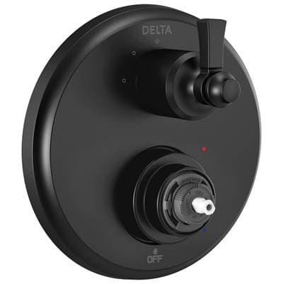 Delta Faucet DorvalE Traditional 2-Handle Monitor 14 Series Valve Trim with 3 Setting Diverter - Matte Black by Delta Faucet