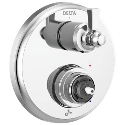 Delta Faucet DorvalE Traditional 2-Handle Monitor 14 Series Valve Trim with 3 Setting Diverter - Chrome