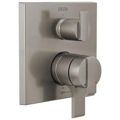 Delta Faucet Ara Angular Modern Monitor 17 Series Valve Trim with 3-Setting Integrated Diverter - Stainless