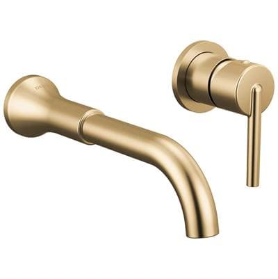 Delta Faucet Trinsic Single Handle Wall Mount Bathroom Faucet Trim - Champagne Bronze