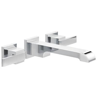 Delta Faucet Ara Two Handle Wall Mount Bathroom Faucet Trim - Chrome
