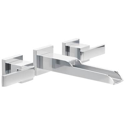 Delta Faucet Ara Two Handle Wall Mount Channel Bathroom Faucet Trim - Chrome
