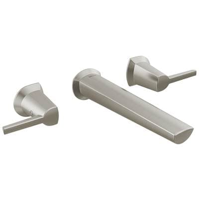 Delta Faucet GaleonE Two Handle Wall Mount Bathroom Faucet - Lumicoat Stainless