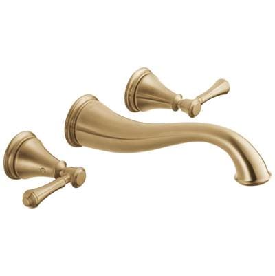 Delta Faucet CassidyE Two Handle Wall Mount Bathroom Faucet Trim - Champagne Bronze