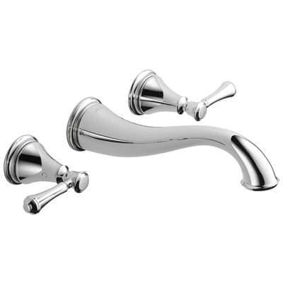 Delta Faucet CassidyE Two Handle Wall Mount Bathroom Faucet Trim - Chrome
