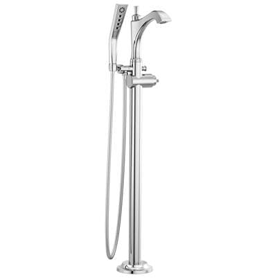 Delta Faucet DorvalE Single Handle Floor Mount Tub Filler Trim - Less Handle - Chrome