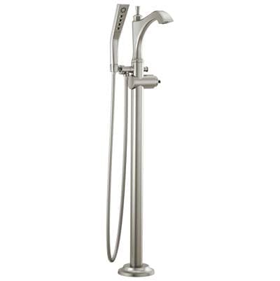 Delta Faucet DorvalE Single Handle Floor Mount Tub Filler Trim - Less Handle - Stainless