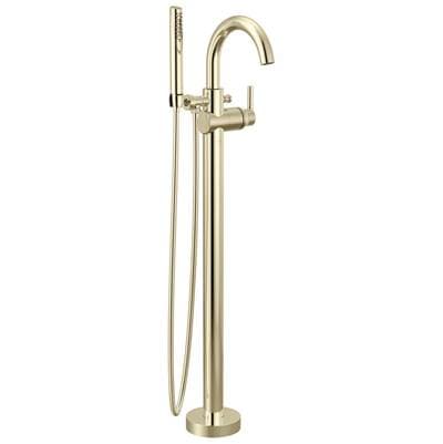 Delta Faucet Trinsic Floor Mount Tub Filler Trim - Polished Nickel