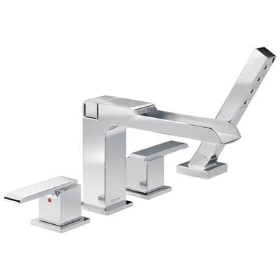 Delta Faucet Ara Channel Roman Tub With Hand Shower Trim - Chrome