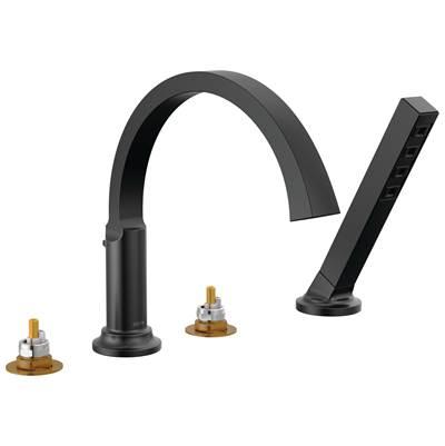 Delta Faucet Tetrae Roman Tub Trim With Hand Shower - - Matte Black by Delta Faucet
