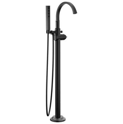 Delta Faucet TetraE Floor Mount Tub Filler Trim - Matte Black