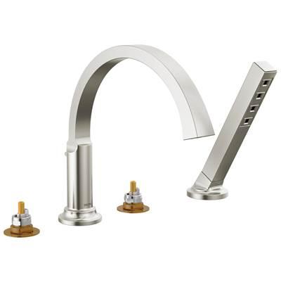 Delta Faucet Tetrae Roman Tub Trim With Hand Shower - Lumicoat - Stainless by Delta Faucet