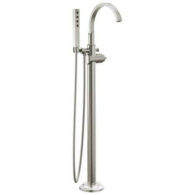 Delta Faucet TetraE Floor Mount Tub Filler Trim - Lumicoat Stainless