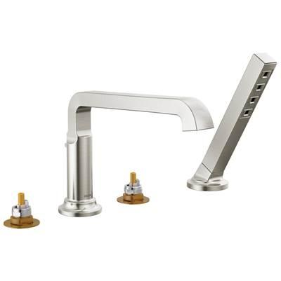 Delta Faucet Tetrae Roman Tub Trim With Hand Shower - Lumicoat - Stainless by Delta Faucet