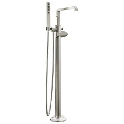 Delta Faucet TetraE Floor Mount Tub Filler Trim - Lumicoat Stainless