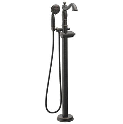 Delta Faucet CassidyE Single Handle Floor Mount Tub Filler Trim with Hand Shower - Less Handle - Venetian Bronze by Delta Faucet
