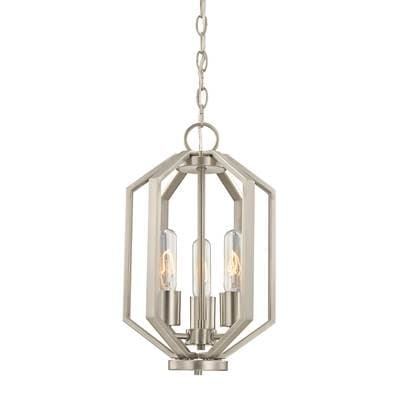 Dolan Design Hexagon 3LT Chandelier - Satin Nickel