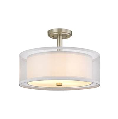 Dolan Design Double Organza 4 Lt Semi Flush - Satin Nickel