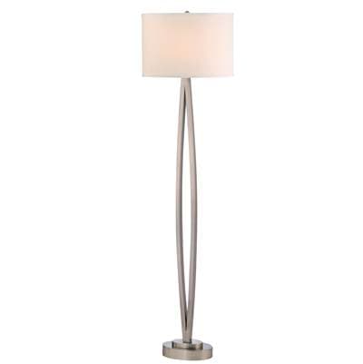 Dolan Design Satin Nickel Floor Lamp with Shade by Dolan Design