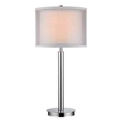 Dolan Design Double Organza Table Lamp with Shade - Chrome by Dolan Design
