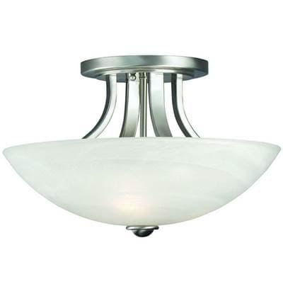 Dolan Design Fireside 3Lt Semi Flushmount - Satin Nickel