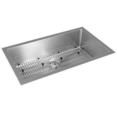 16 Gauge Stainless Steel 30.5'' x 18.5'' x 8'' Single Bowl Undermount Kitchen Sink Kit