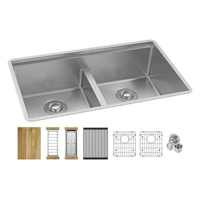 Elkay Reserve Selection 16 Gauge Stainless Steel 31.5'' X 18.5'' X 9'' Crosstown Workstation...