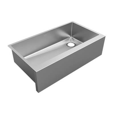 16 Gauge Stainless Steel 35-7/8'' x 20-14'' x 9'' Single Bowl Farmhouse Undermount Kitchen Sink - Large Apron Front by Elkay Reserve Selection