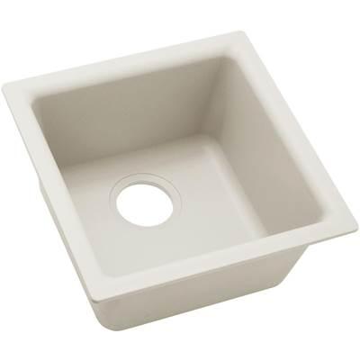 Elkay Quartz Luxe 15-3/4'' x 15-3/4'' x 7-11/16'' Single Bowl Dual Mount Bar Sink Ricotta by Elkay Reserve Selection
