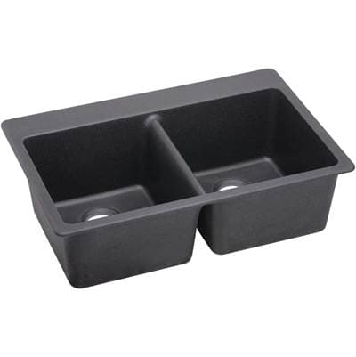 Elkay Reserve Selection Elkay Quartz Luxe 33'' X 22'' X 9-1/2'' Equal Double Bowl Drop-in Sink -...