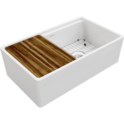 Elkay Reserve Selection Elkay Fireclay 33'' X 18-13/16'' X 9-5/8'' Single Bowl Farmhouse...