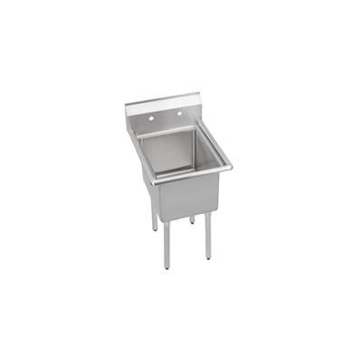 1 Compartment Sink, 23X30 OA, 18X24 Bowl, 14 Deep, No DBs, SS Legs, 16 GA 300 Series SS, NSF by Elkay