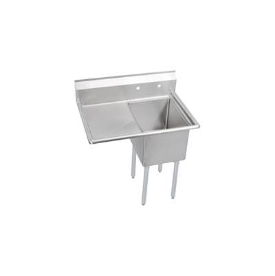 Elkay 1 Compartment Sink, 37X26 OA, 16X20 Bowl, 14 Deep, Left 18'' DB, SS Legs, 16 GA 300 Series... by Elkay